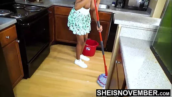 Giant Areolas Big Titties On Hot Step Daughter With Puffy Dark Nipples And Large Breasts , Petite Busty Ebony Msnovember Mopping Warm Room Ahead Of Dad Arrival In Mini Skirt HD On Sheisnovember