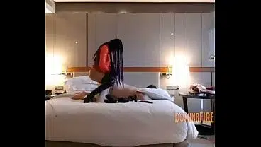 DOMINAFIRE ROUGH STRAPON FUCKS SLAVE