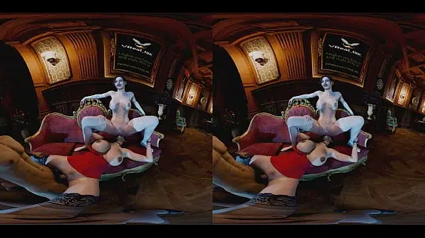 FFM on sofa – menage a trois with Ada Wong, Claire Redfield (Resident Evil video game) – vreal 18k