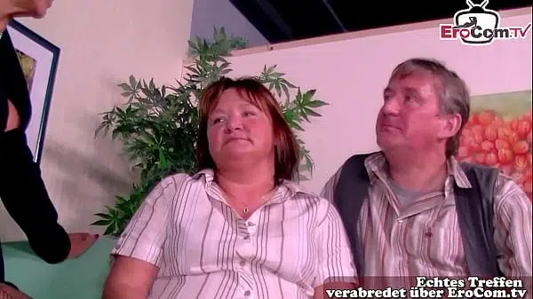 German housewives sex casting with amateur threesome FFM
