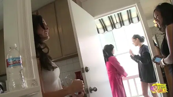 Homosexual women with little breasts, wearing high heels, engage in sexual activities including the use of dildos and oral stimulation of each other’s genitals.