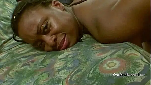 Hot black woman in high heels tries anal sex