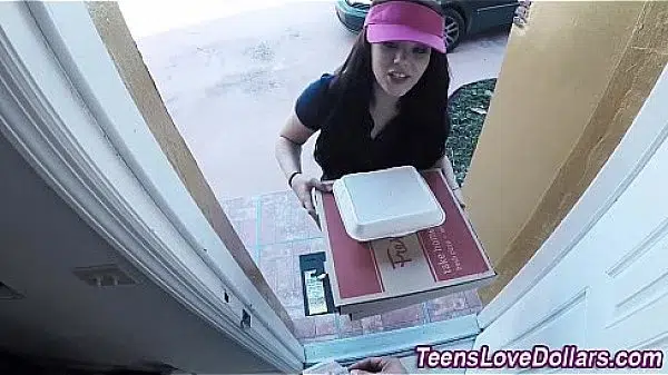 Real amateur teen gets facial after getting fucked for money