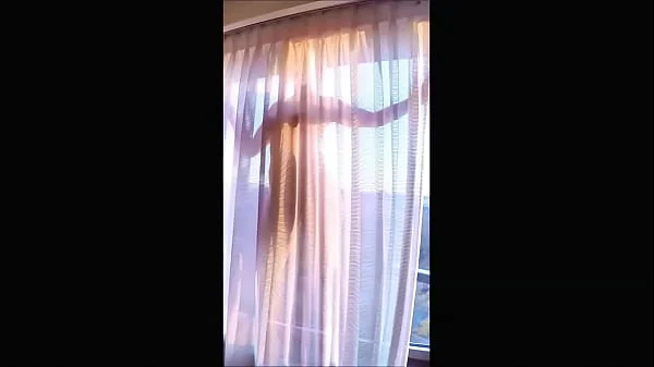 Summer naked on the floor and in the window wearing a mask.  HD!
