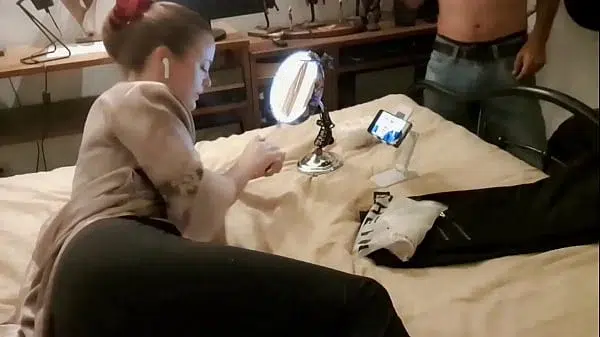 White Amateur Homemade Couple, Satin Lingerie (Panties, Clothed sex), Heels & Stockings, Fishnet, Blowjob, Rimming, Spanking