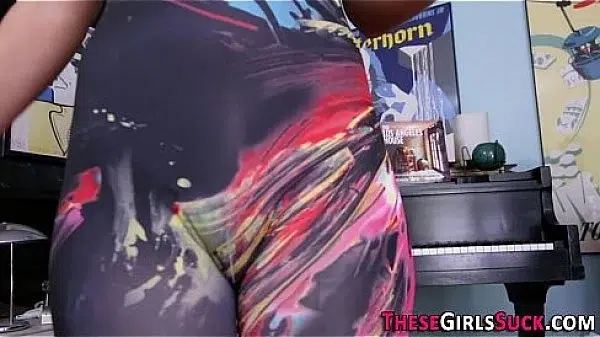 Young babe swallows cum after pov blowjob in hi def