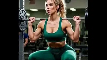 Mulheres gostosas e loiras fazendo academia