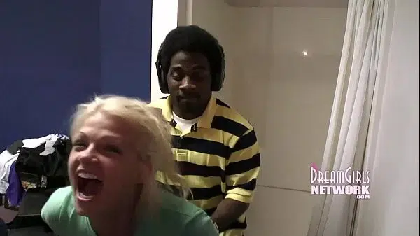 Big Tit Blonde Urinates In Radio Station Shower
