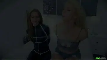 Two cute girl next door blondes bound and wrapgagged EP