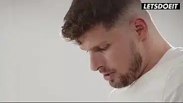 Oiled Brunette Deepthroats Him Then Gets Fucked on the Massage Table