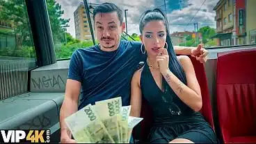 VIP4K. A Pickup on Public Transportation and Sex with a Beautiful Girl