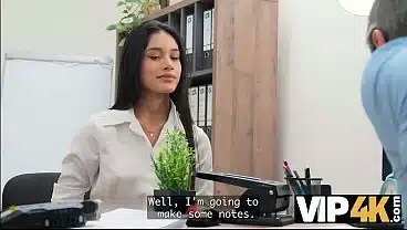 VIP4K. Hot Latina in loan office